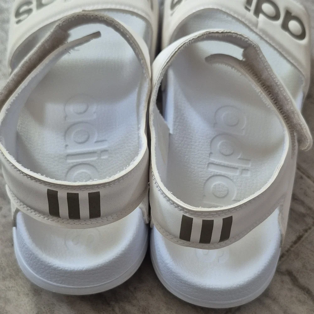Adidas Kids White Adjustable Sandals
